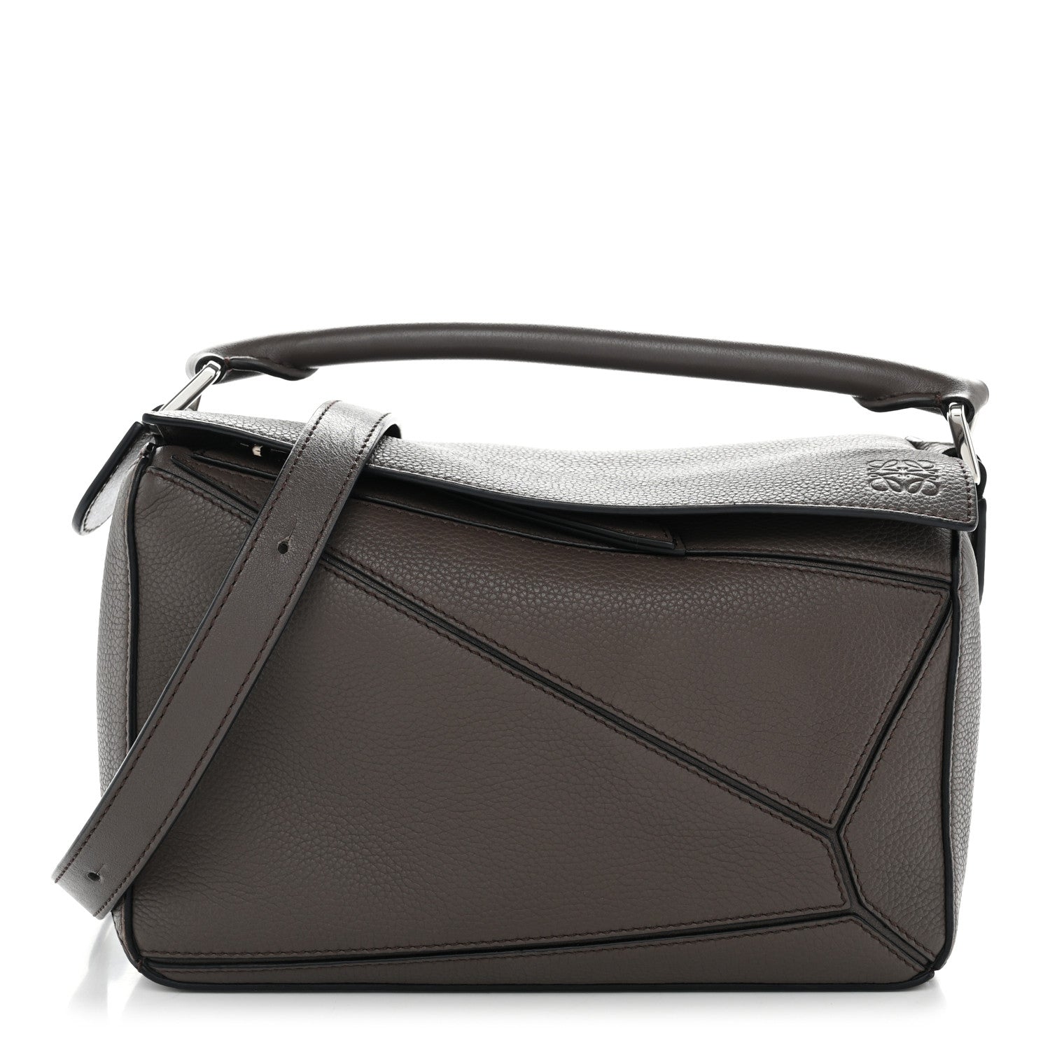 Loewe Calfskin Small Puzzle Bag Dark Taupe 1 of 9