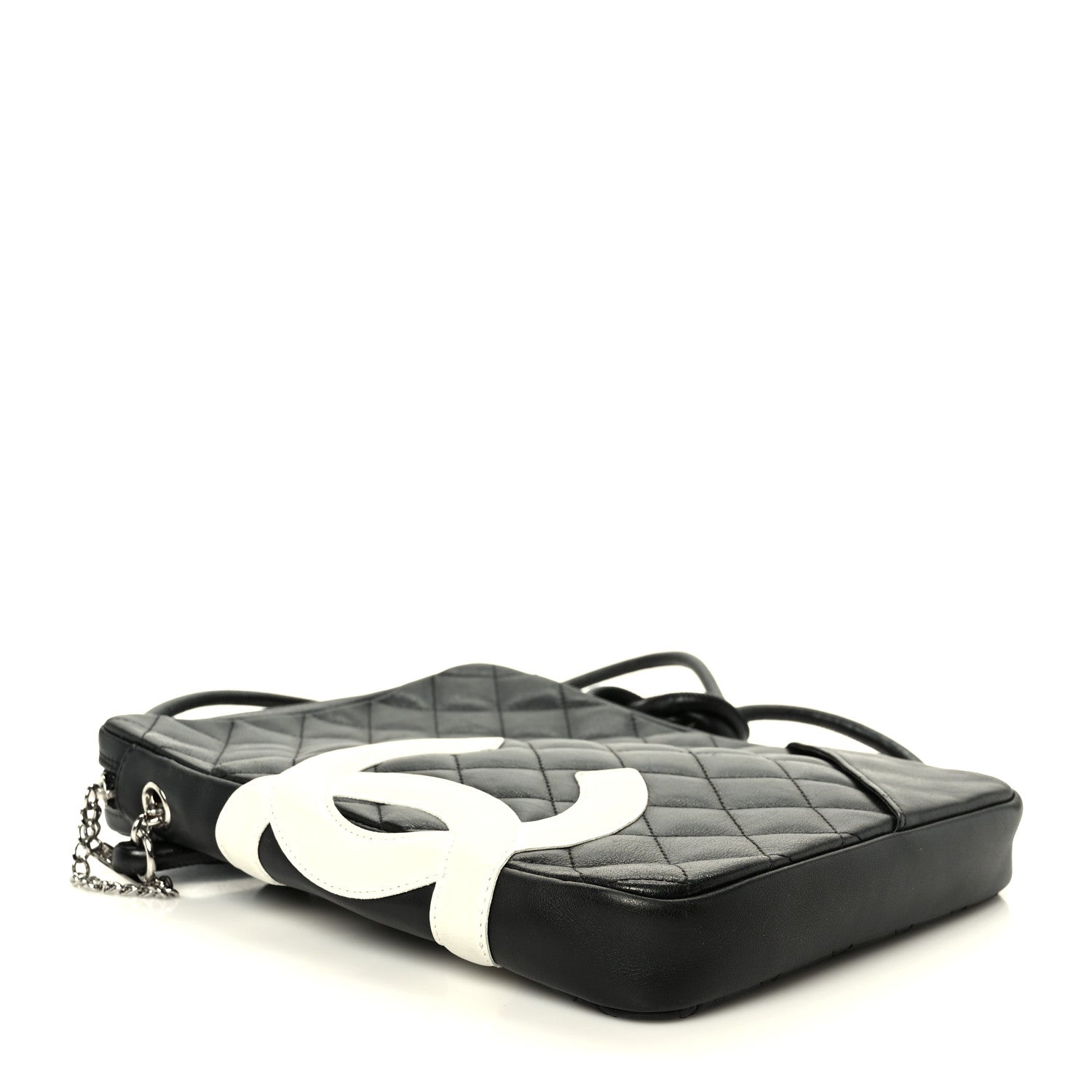 Chanel Calfskin Quilted Medium Cambon Messenger Black White 4 of 10