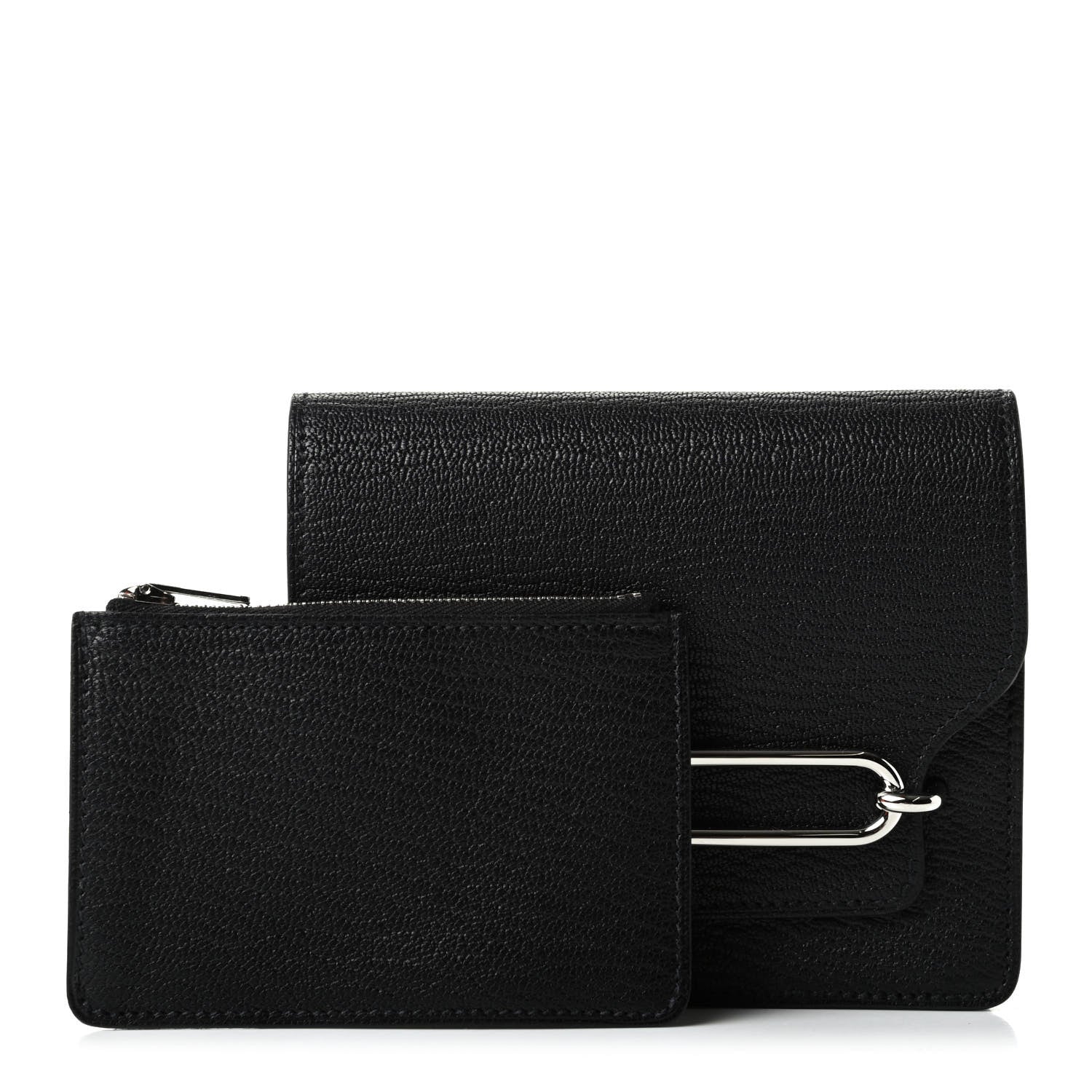 Hermes Chevre Mysore Roulis Slim Wallet Black 3 of 8