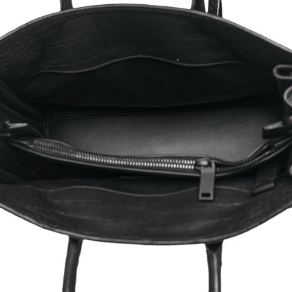 Saint Laurent Matte Alligator Baby Souple Sac de Jour Cocco Carbone 4 of 7