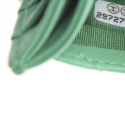 Chanel Lambskin Quilted Card Holder Green 7 of 7