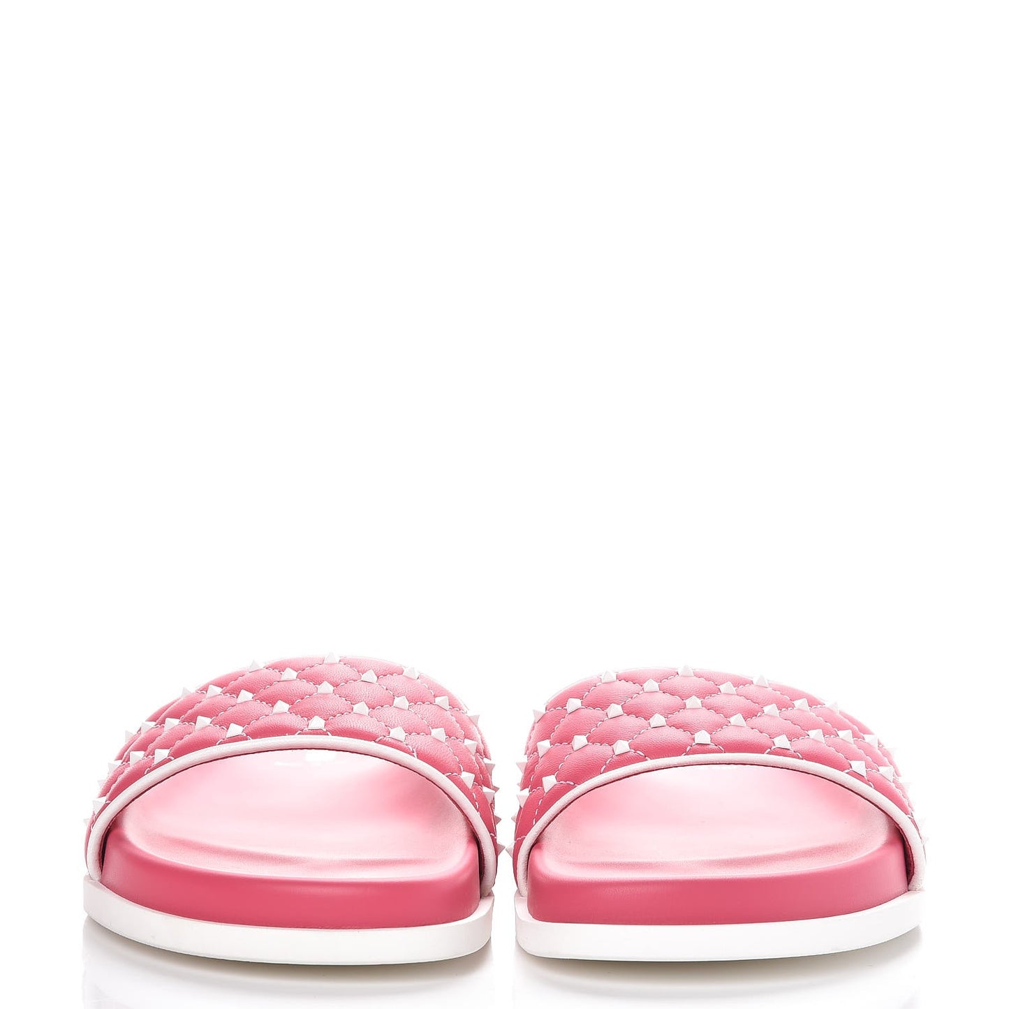 Nappa Free Rockstud Spike Slide Sandals 40 Shadow Pink