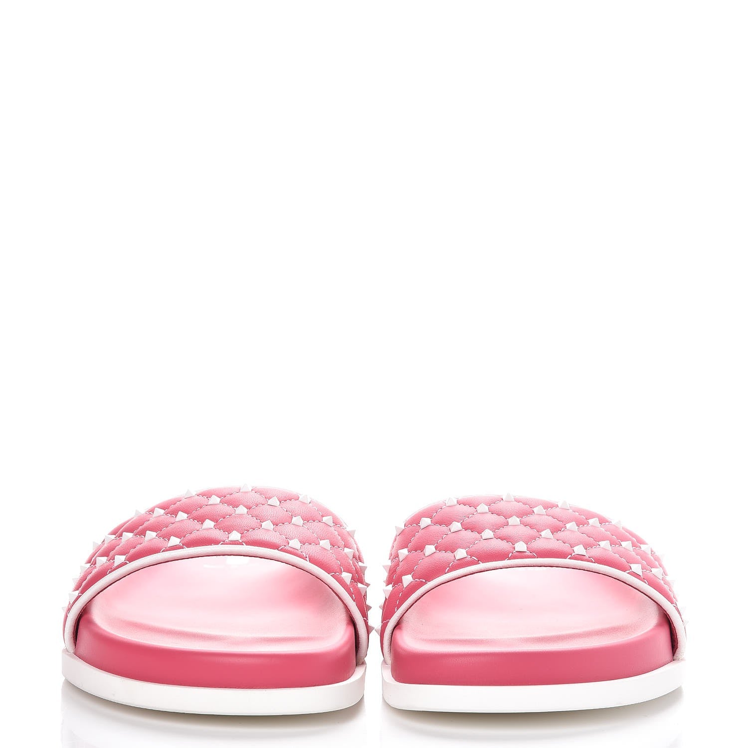 Valentino Garavani Nappa Free Rockstud Spike Slide Sandals 40 Shadow Pink 2 of 9