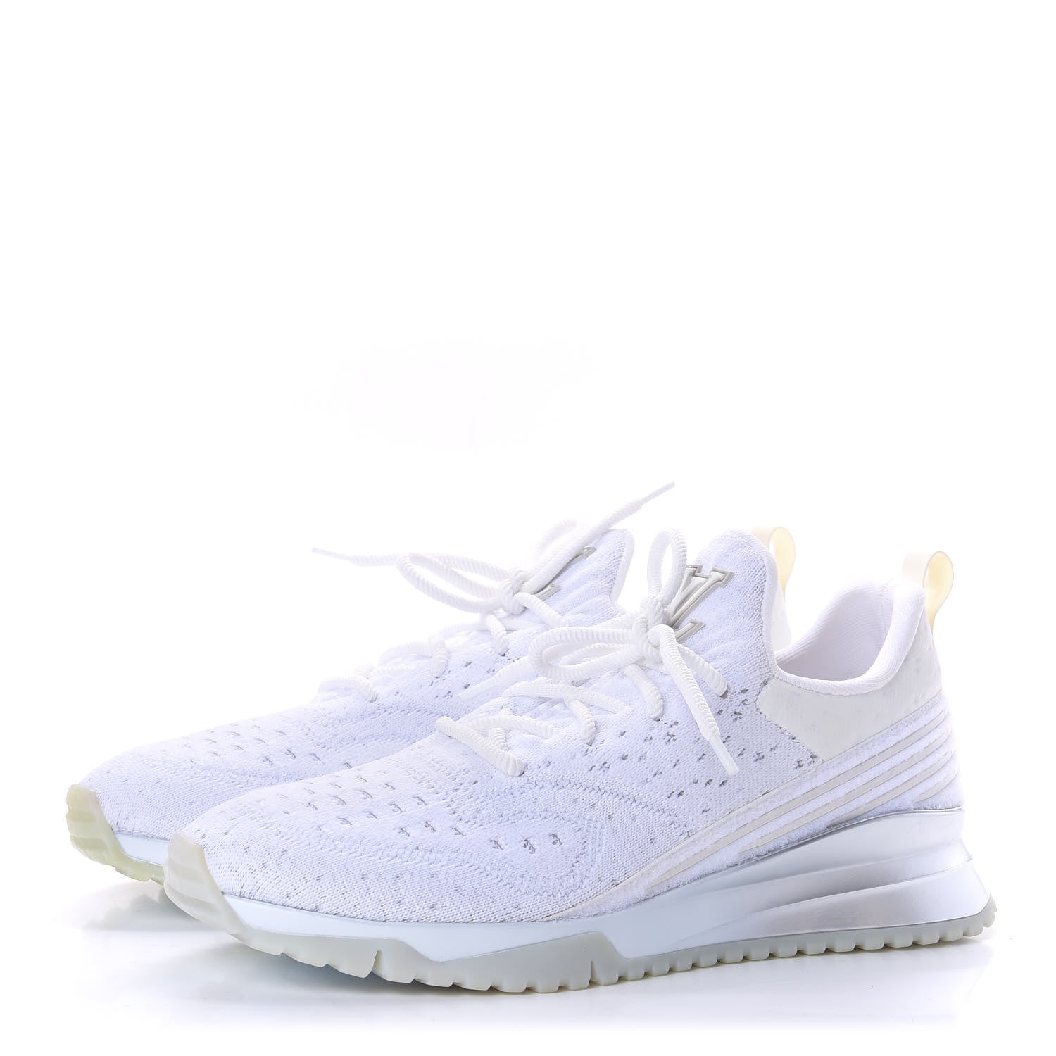 Louis Vuitton Technical Knit Mens V.N.R Sneakers 9 White Silver 3 of 8