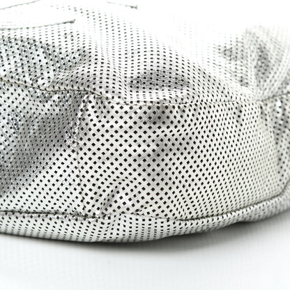 Chanel Metallic Glazed Calfskin Perforated Medium Rodeo Drive Tote Silver 11 of 14