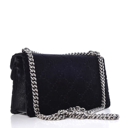 Gucci Velvet Skipper Crystal GG Monogram Small Dionysus Shoulder Bag Black Black Diamond 4 of 8