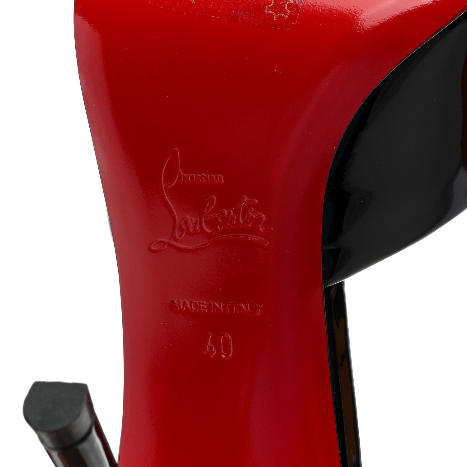 Christian Louboutin Patent Plume Pin Up 100 40 Black Lin 6 of 7