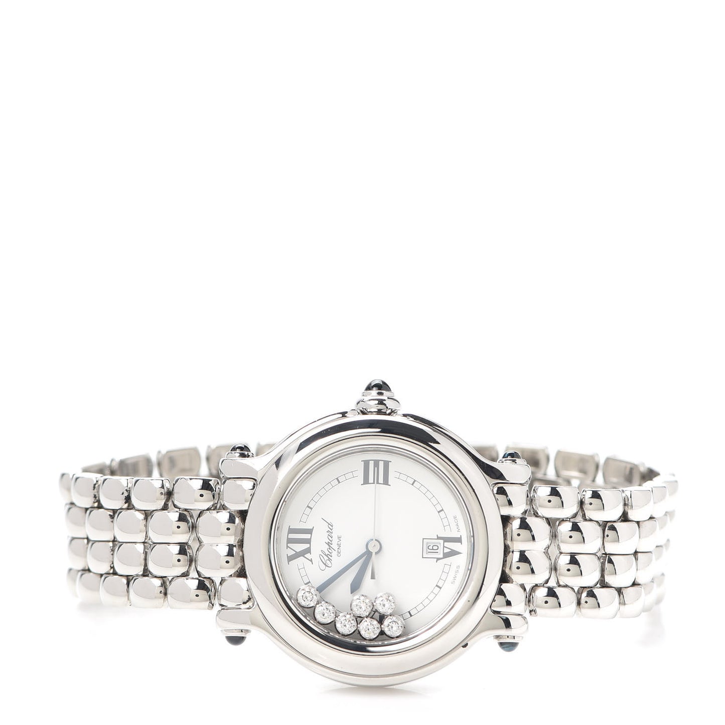 Stainless Steel 7 Diamond 32mm Happy Sport Quartz Watch