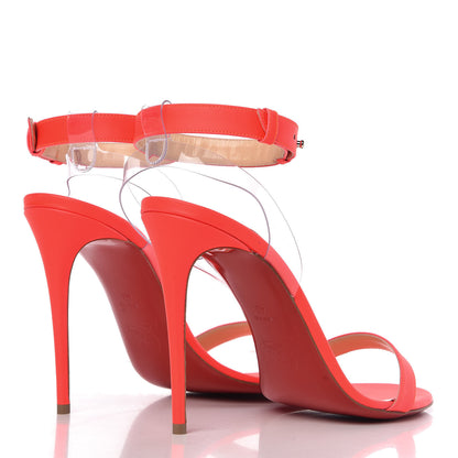 Christian Louboutin Shiny Nappa PVC Jonatina 100 Sandals 40 Bikini 4 of 8