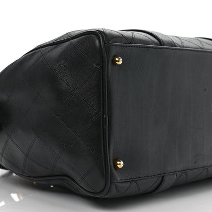 Chanel Calfskin Stitched CC Boston Black 8 of 12