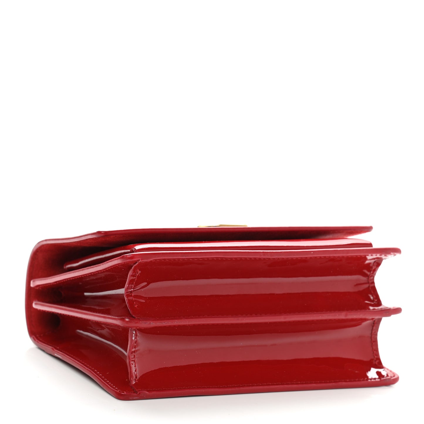 Patent Small Monogram Sunset Red