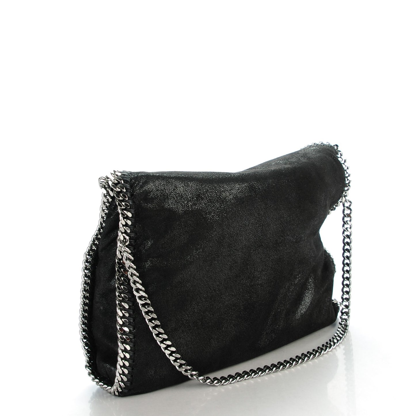 Shaggy Deer Fold Over Falabella Tote Black