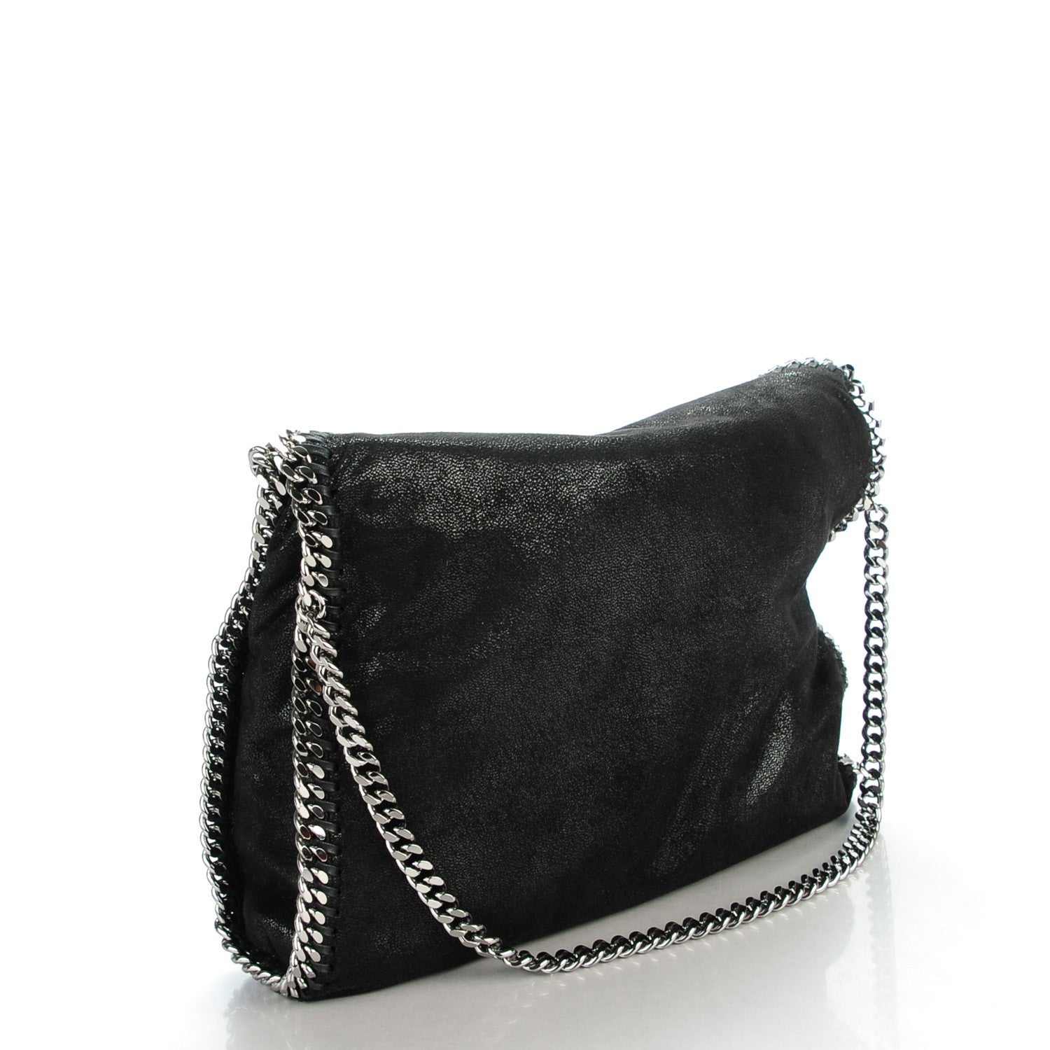 Stella McCartney Shaggy Deer Fold Over Falabella Tote Black 3 of 9