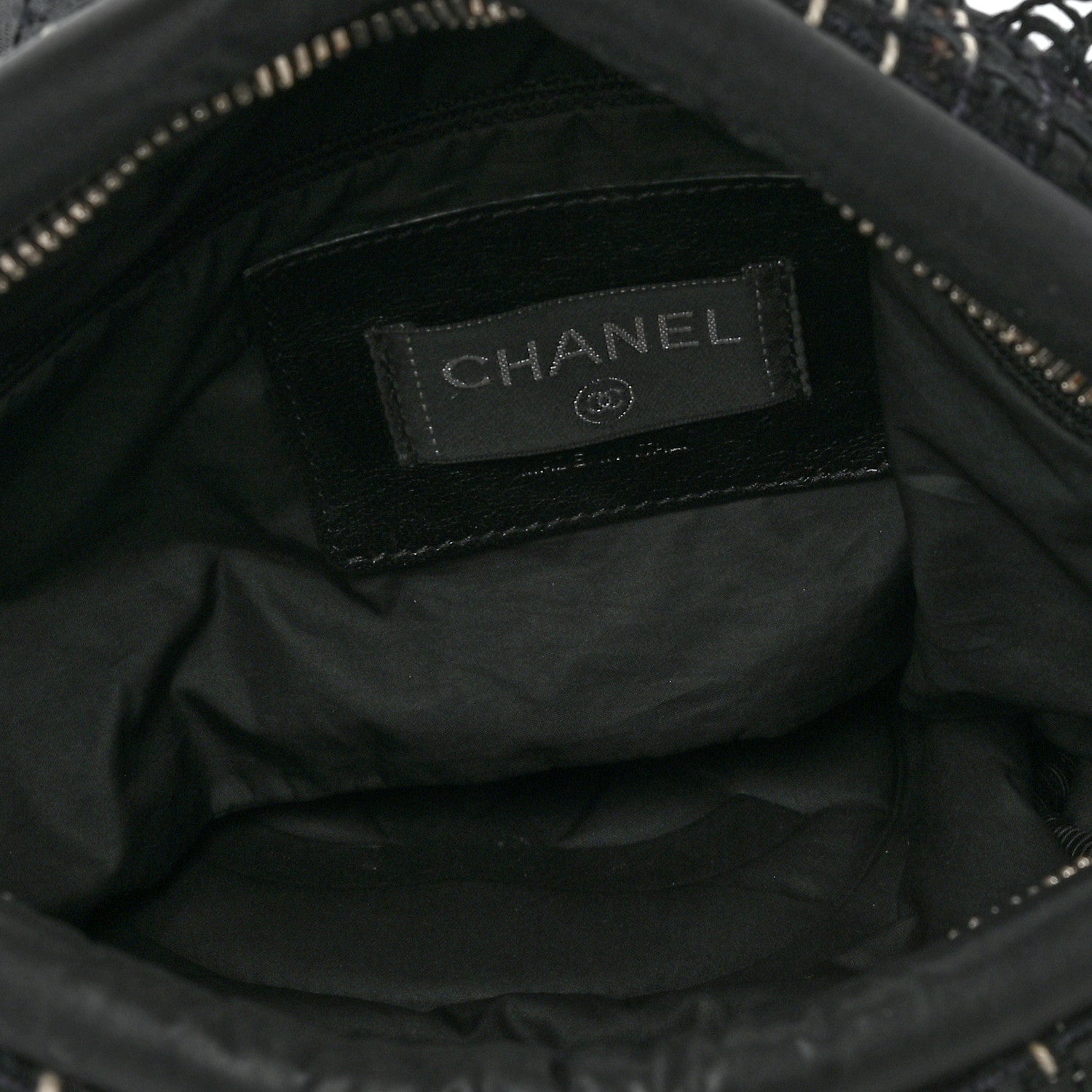 Chanel Nylon Tweed Coco Neige Belt Bag Black 5 of 8