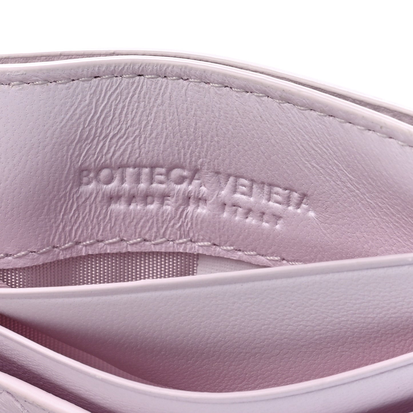 Nappa Intrecciato Card Holder Pink