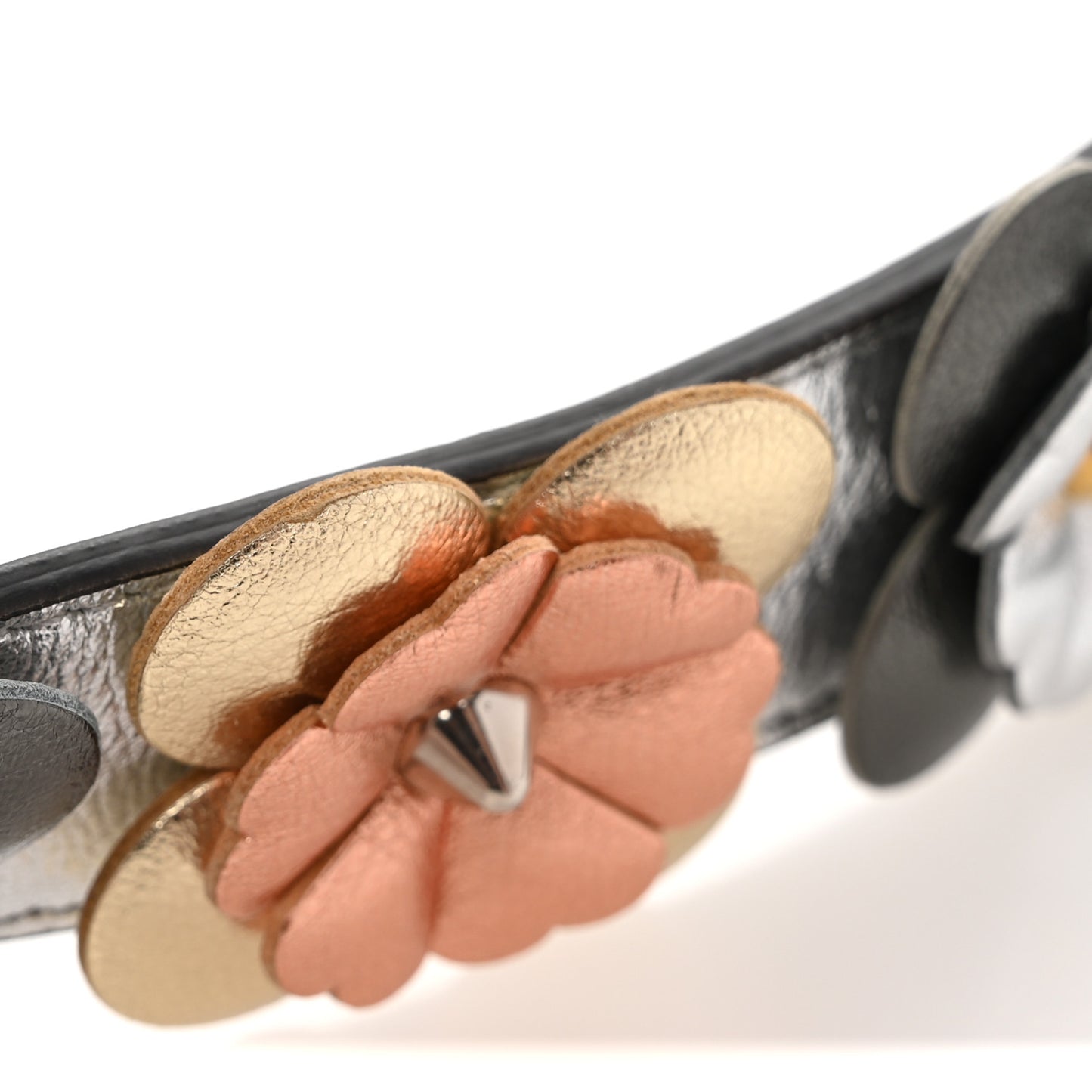 Vitello Catalan Mirror Flowerland Studded Mini Strap You Argento Multicolor