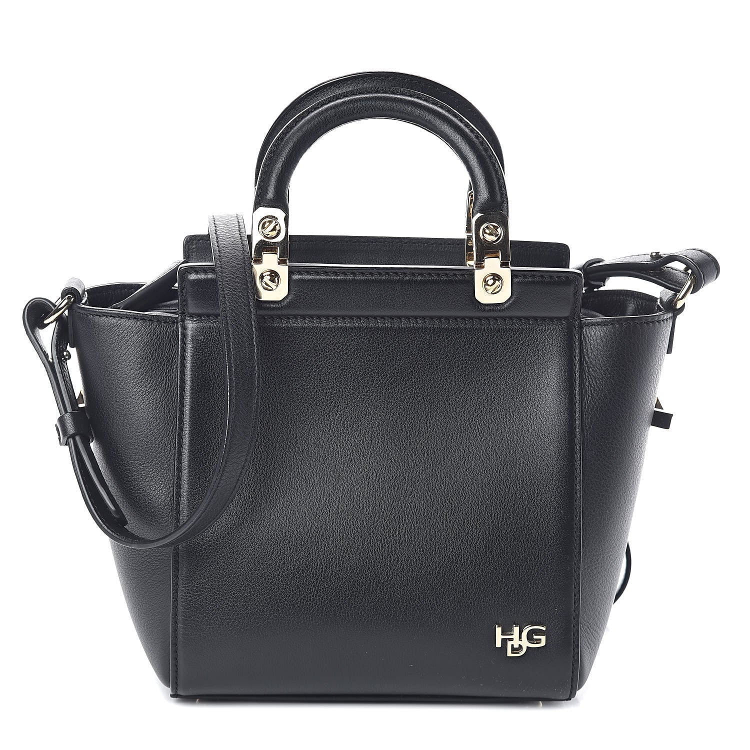 Givenchy Calfskin Mini HDG Top Handle Crossbody Bag Black 1 of 10