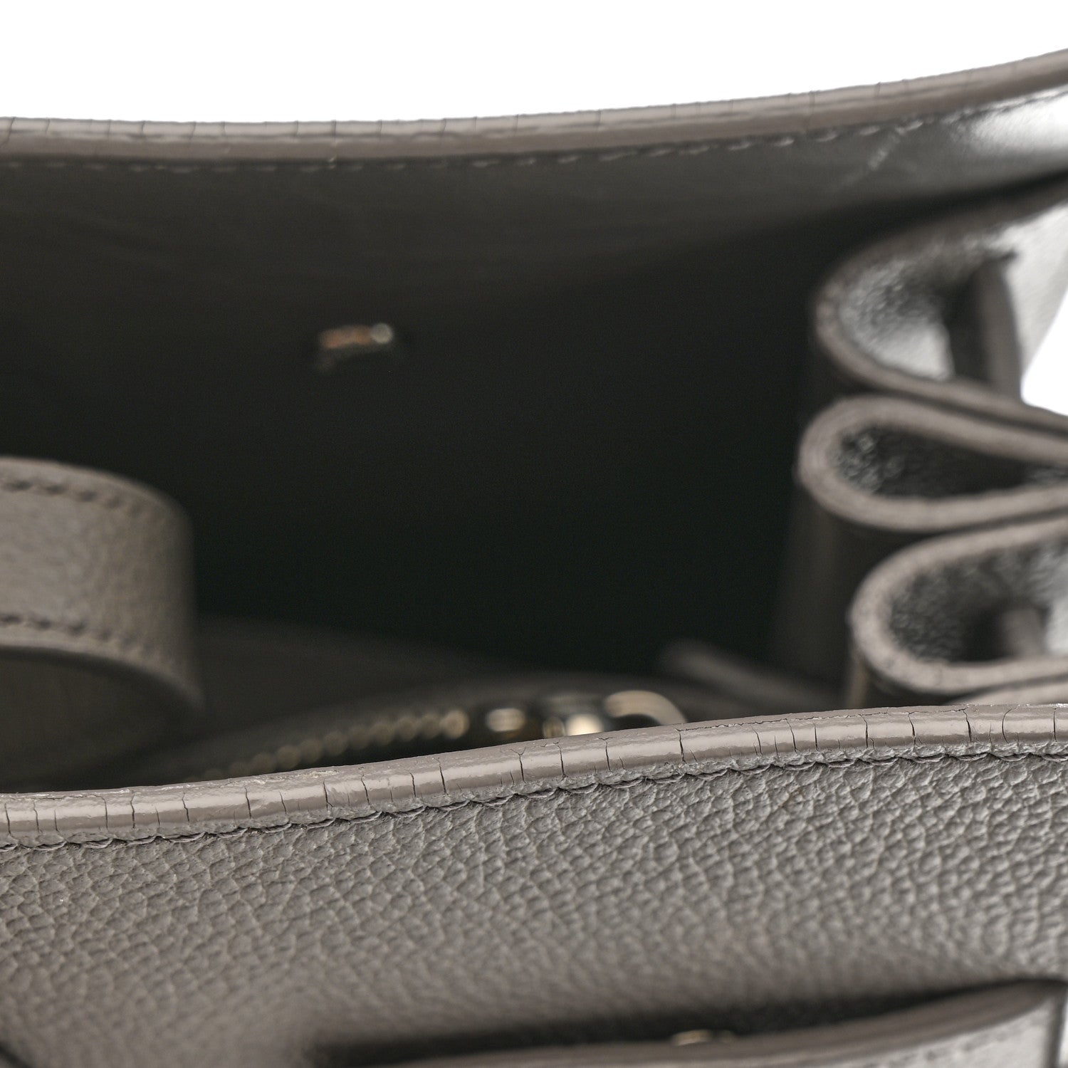 Saint Laurent Grained Calfskin Small Sac De Jour Fog 19 of 19
