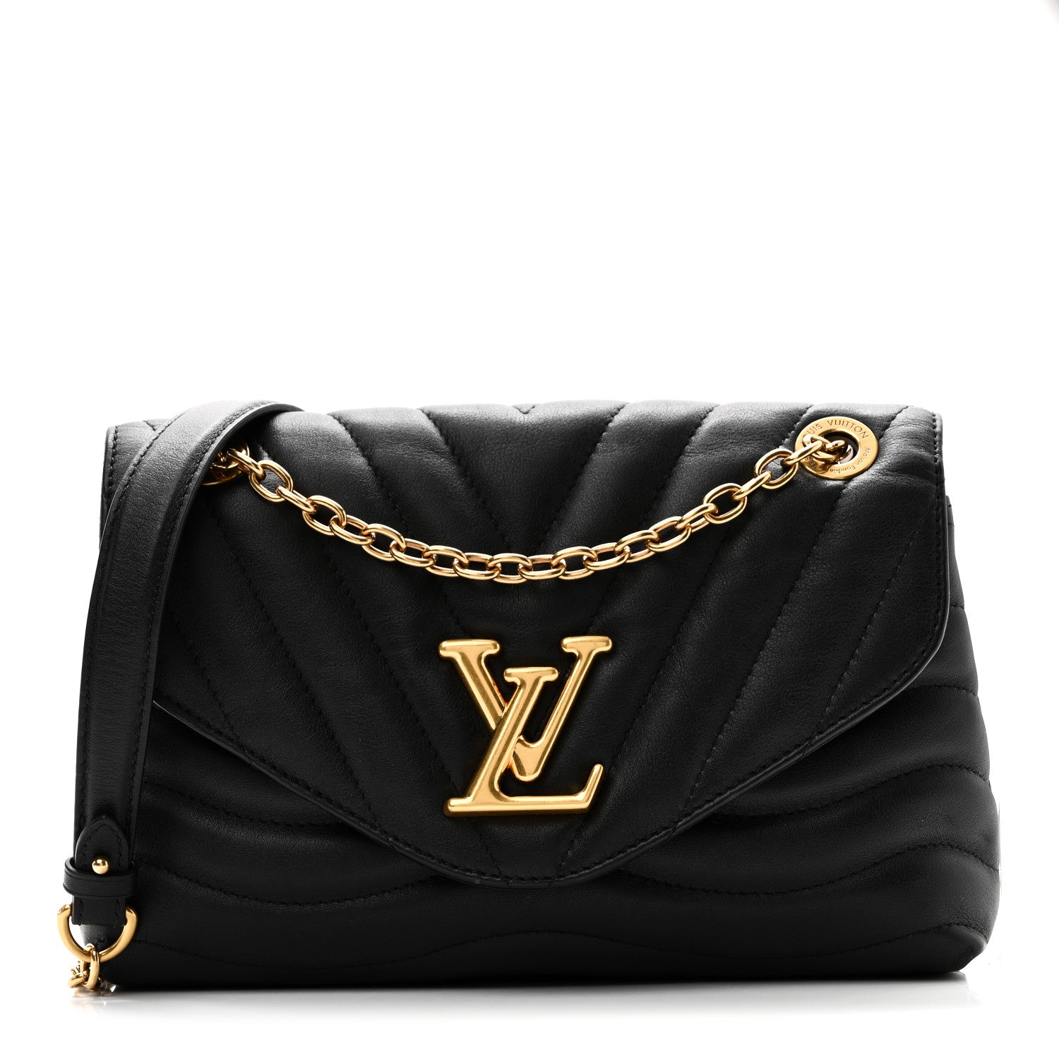 Louis Vuitton Calfskin LV New Wave Chain Bag Black 1 of 9