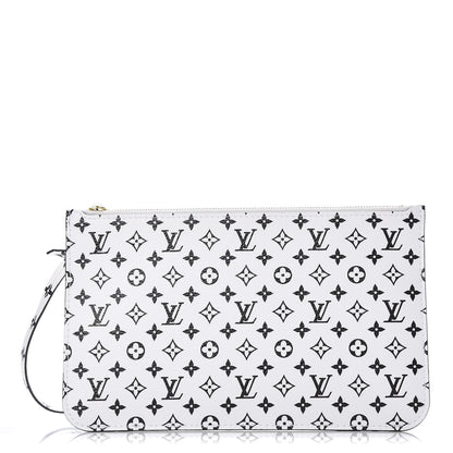 Louis Vuitton Monogram Giant Neverfull MM GM Pochette White 1 of 7