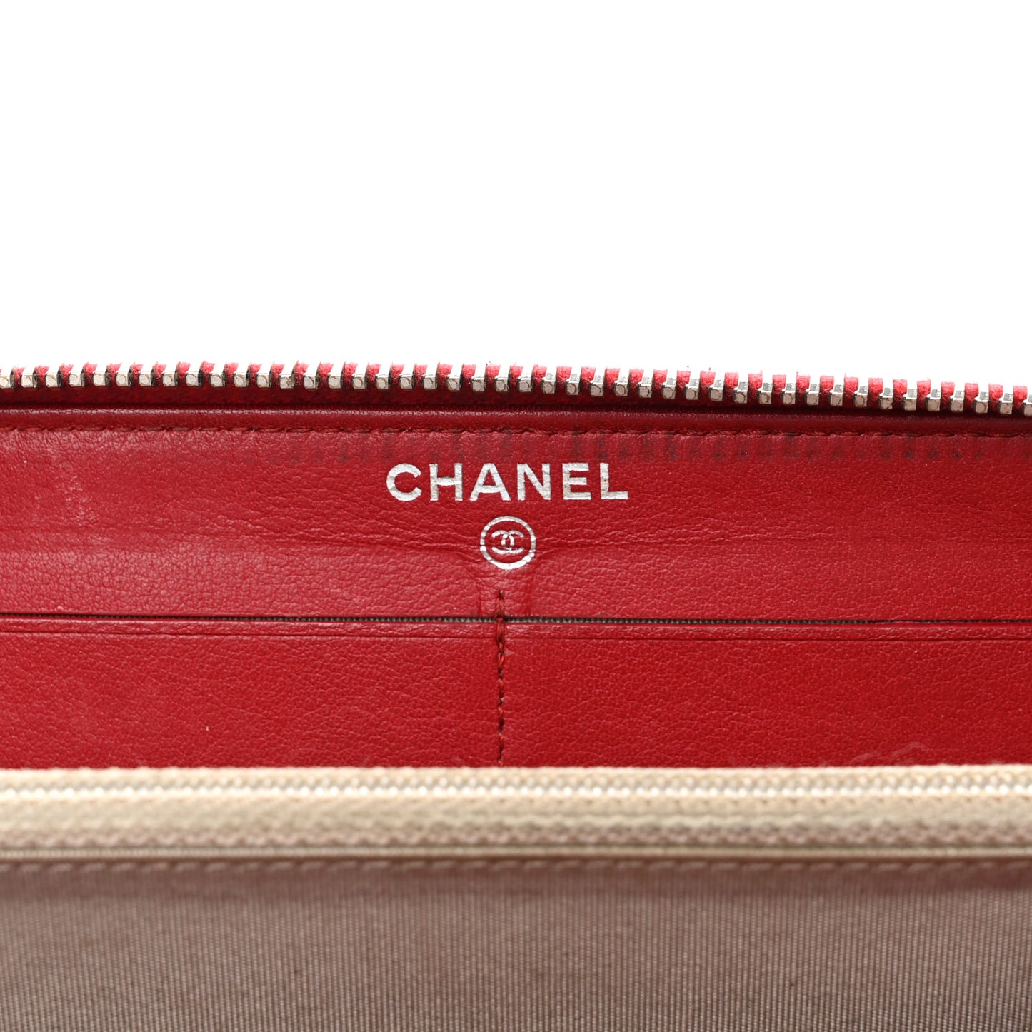 Patent Quilted Brilliant Zip Around Wallet Red