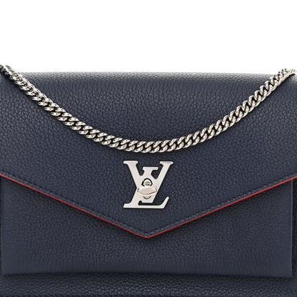Louis Vuitton Soft Calfskin My Lockme Chain Pochette Marine Rouge 8 of 10