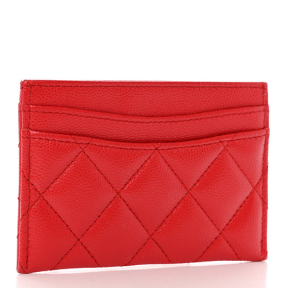 Chanel Caviar Quilted Card Holder Red 3 of 8