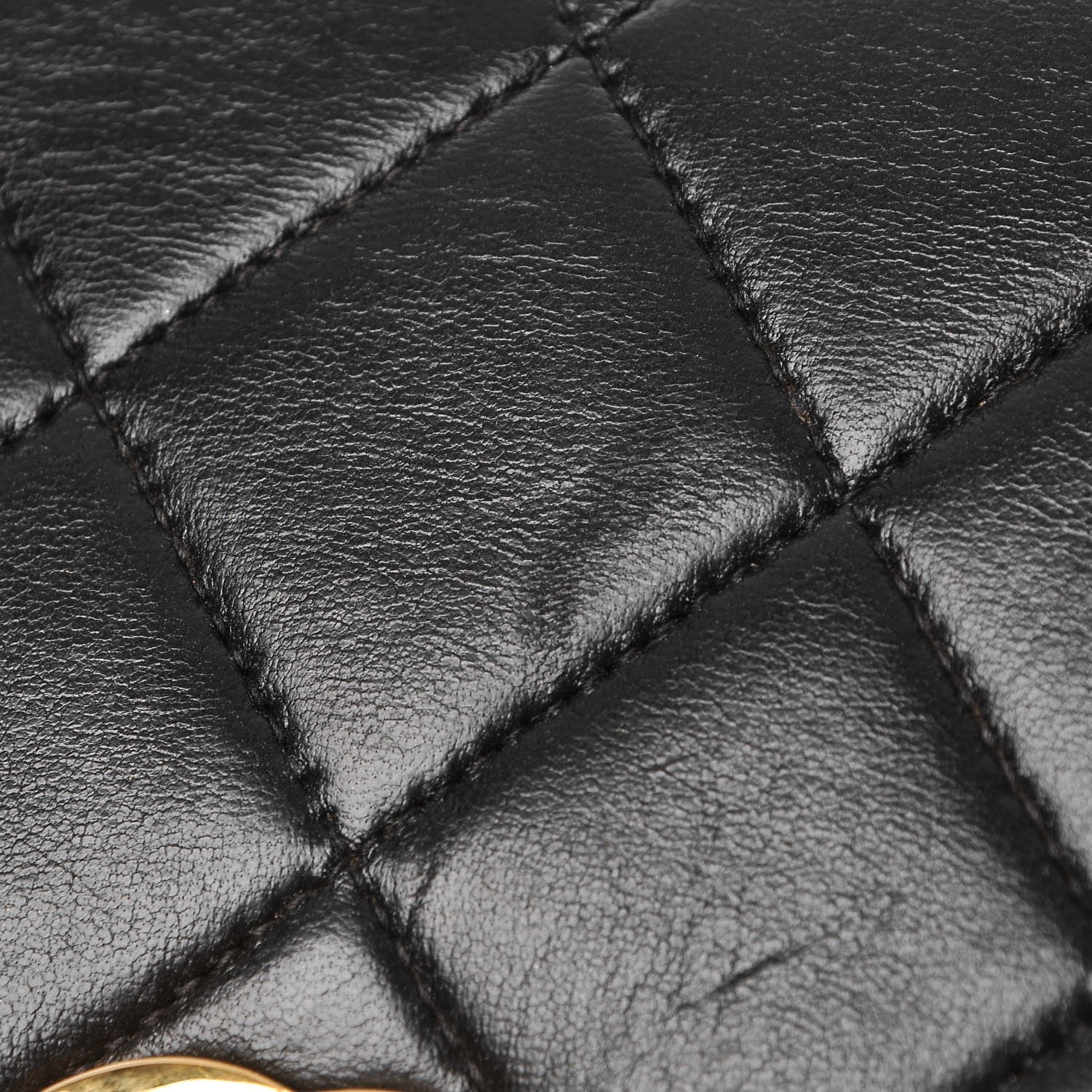 Chanel Lambskin Quilted Drawstring Backpack Black 12 of 12