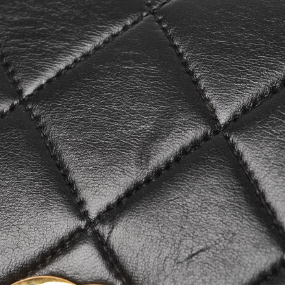 Chanel Lambskin Quilted Drawstring Backpack Black 12 of 12