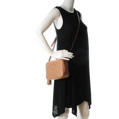 Gucci Pebbled Calfskin Small Soho Disco Bag Camelia 2 of 7