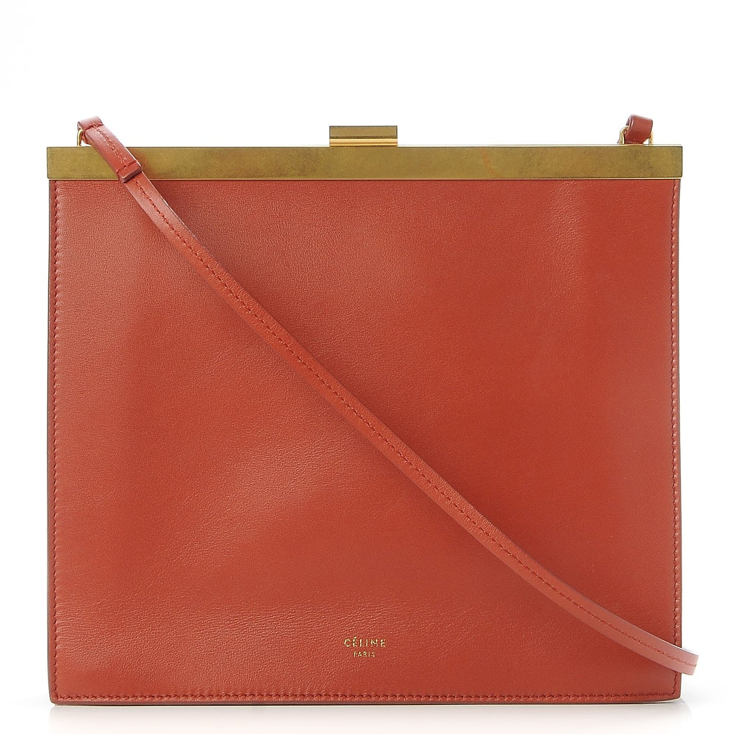 Smooth Calfskin Mini Clasp Bag Dark Claycourt