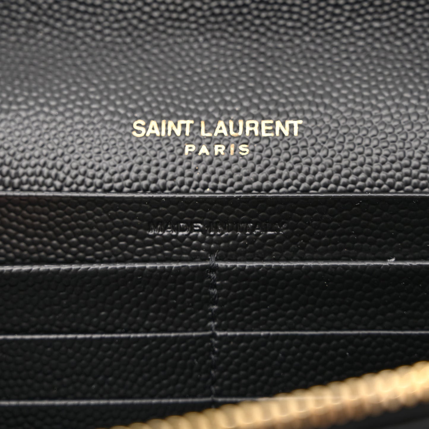 Grain De Poudre Matelasse Chevron Monogram Chain Wallet Black