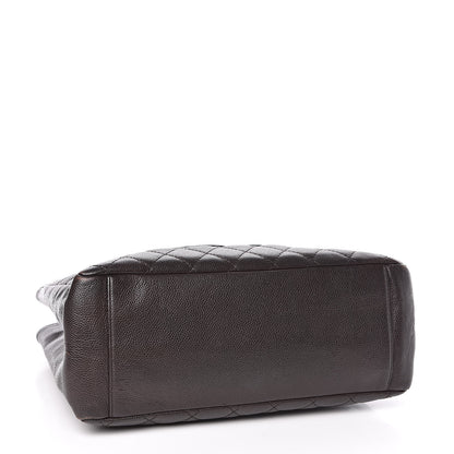 Chanel Caviar Quilted Grand Shopping Tote GST Dark Brown 4 of 19
