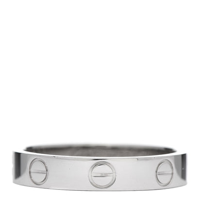 Cartier 18K White Gold 3.5mm LOVE Wedding Band Ring 52 6 1 of 5