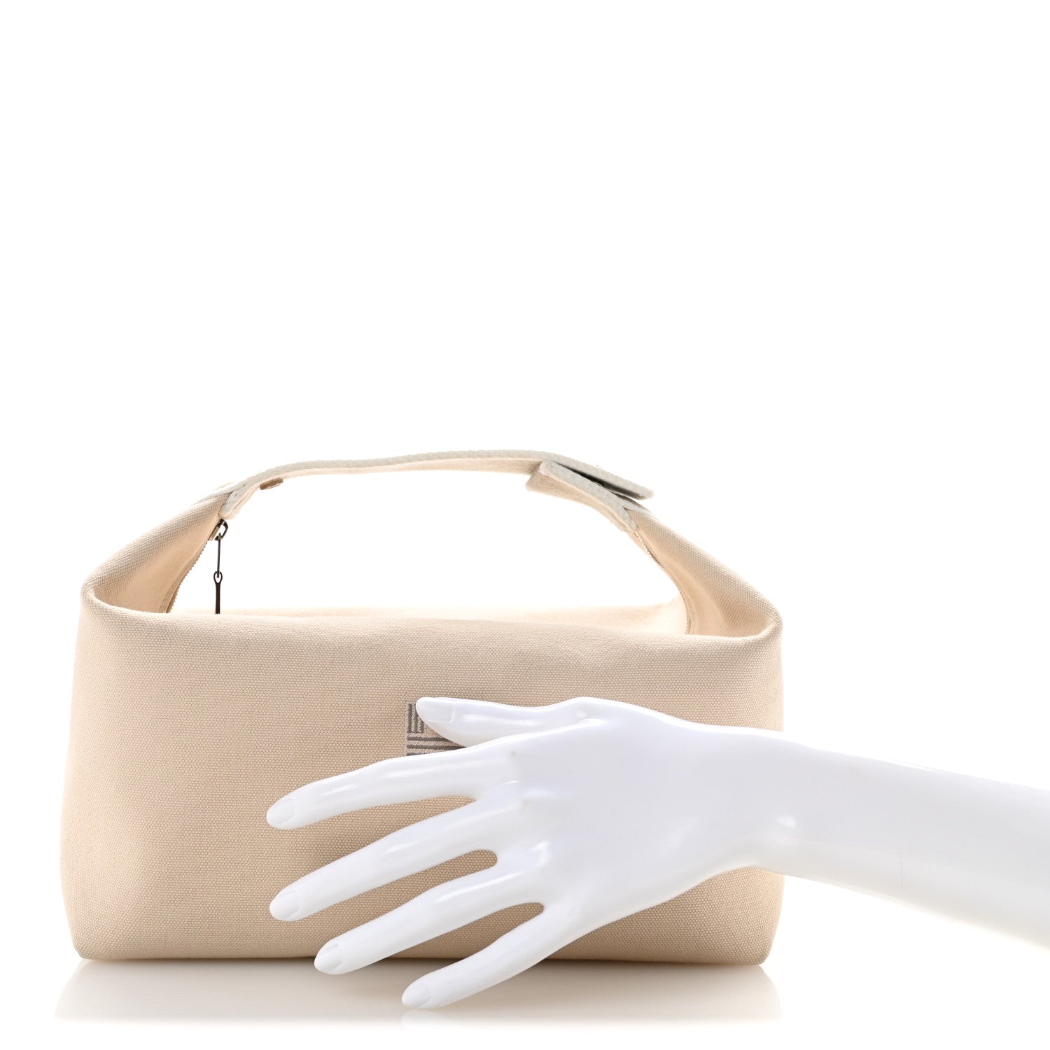 Hermes Canvas Large Bride-A-Brac Pouch Natural 2 of 7