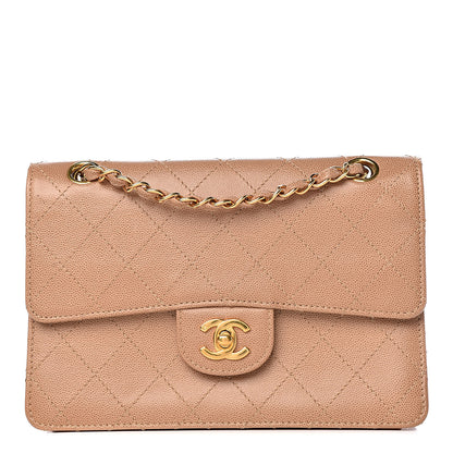Chanel Caviar Stitch Small Single Flap Beige 1 of 16