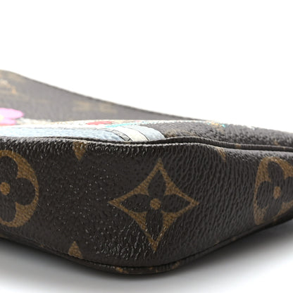 Louis Vuitton Monogram 2022 Christmas Animation Paris Mini Pochette Accessories Pink 9 of 9