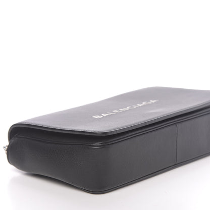 Balenciaga Pebbled Calfskin Everyday Chain Wallet Black 8 of 10