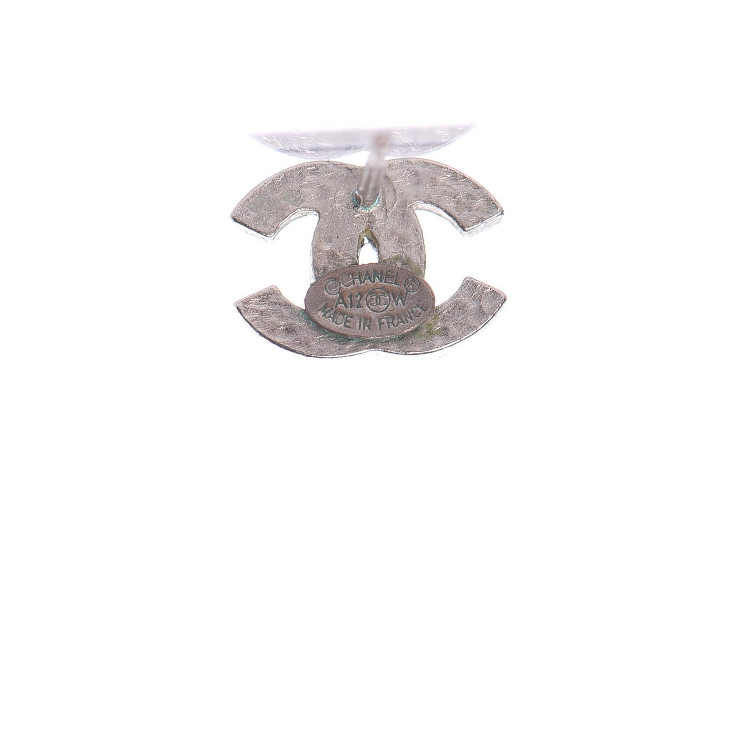 Crystal CC Earrings Silver