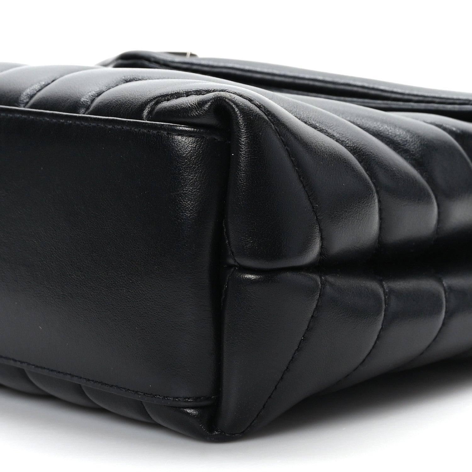 Saint Laurent Calfskin Y Quilted Monogram Small Loulou Chain Satchel Earth 10 of 10