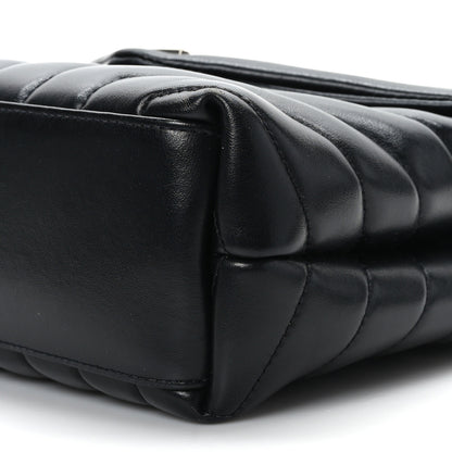 Saint Laurent Calfskin Y Quilted Monogram Small Loulou Chain Satchel Earth 10 of 10