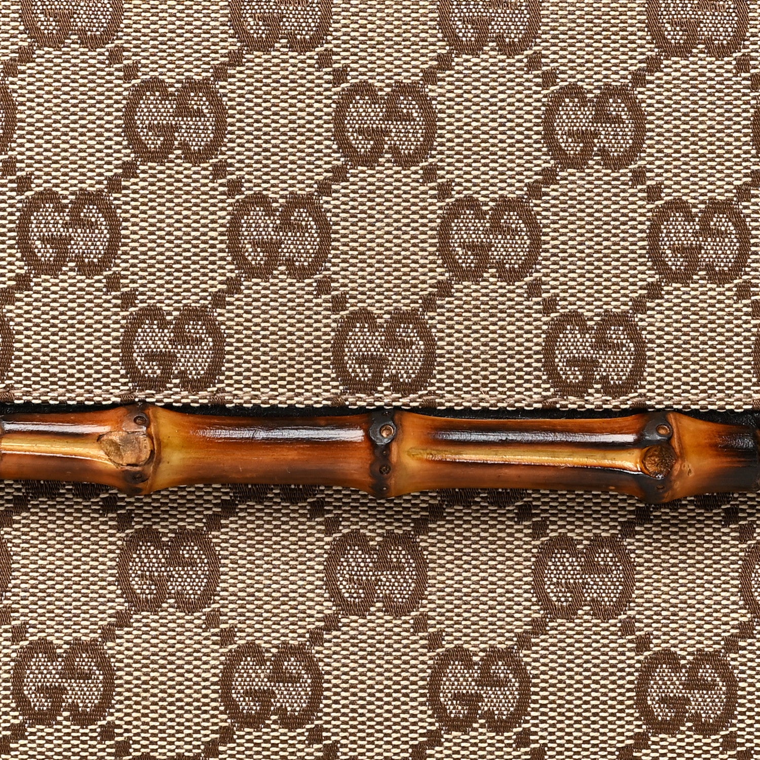 Gucci Monogram Bamboo Bar Clutch Dark Brown 8 of 8