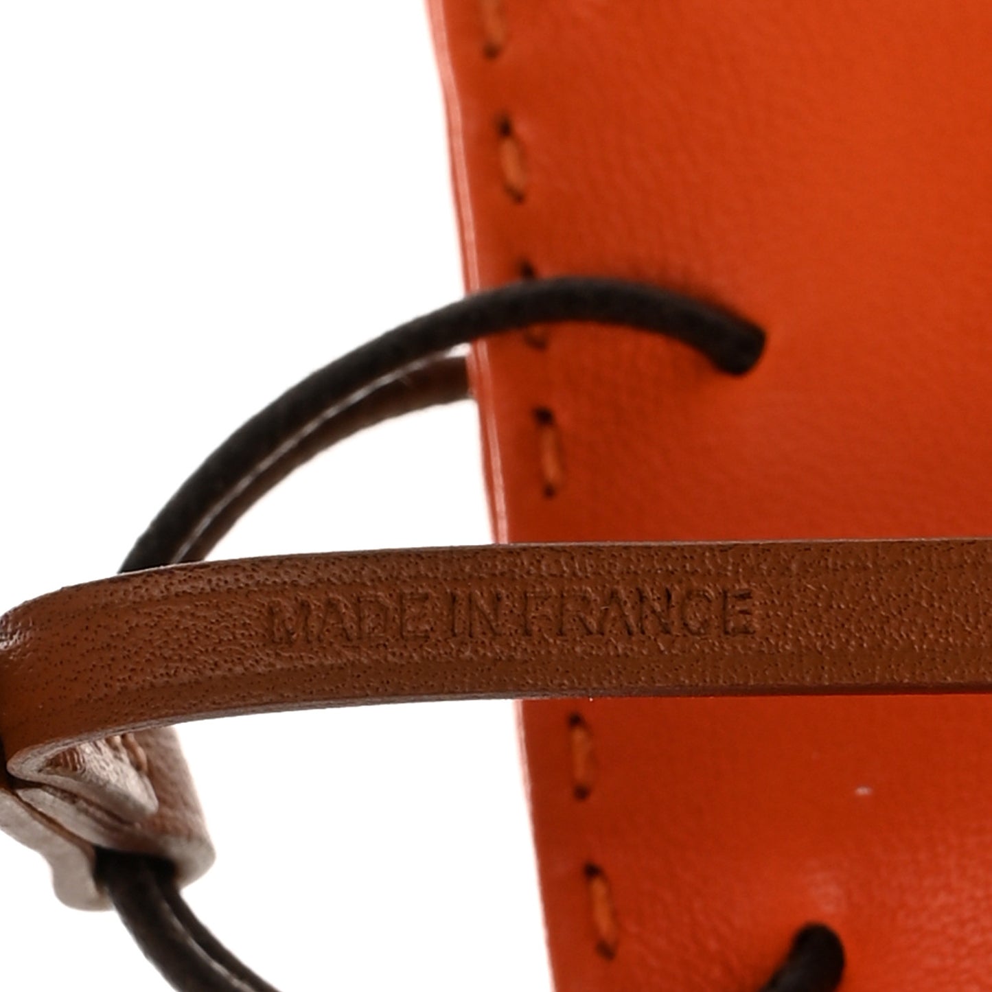 Milo Lambskin Swift Shopping Bag Charm Feu Gold