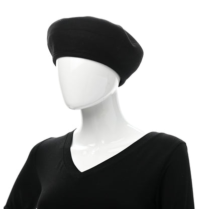 Hermes Cashmere Saint Honore Drap Beret 57 Black 2 of 9