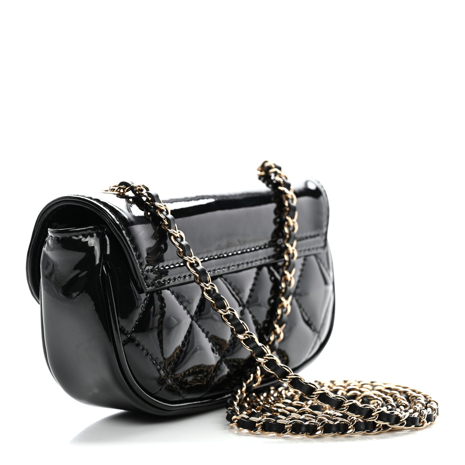 Chanel Patent Calfskin Quilted Mini Flap Black 3 of 11
