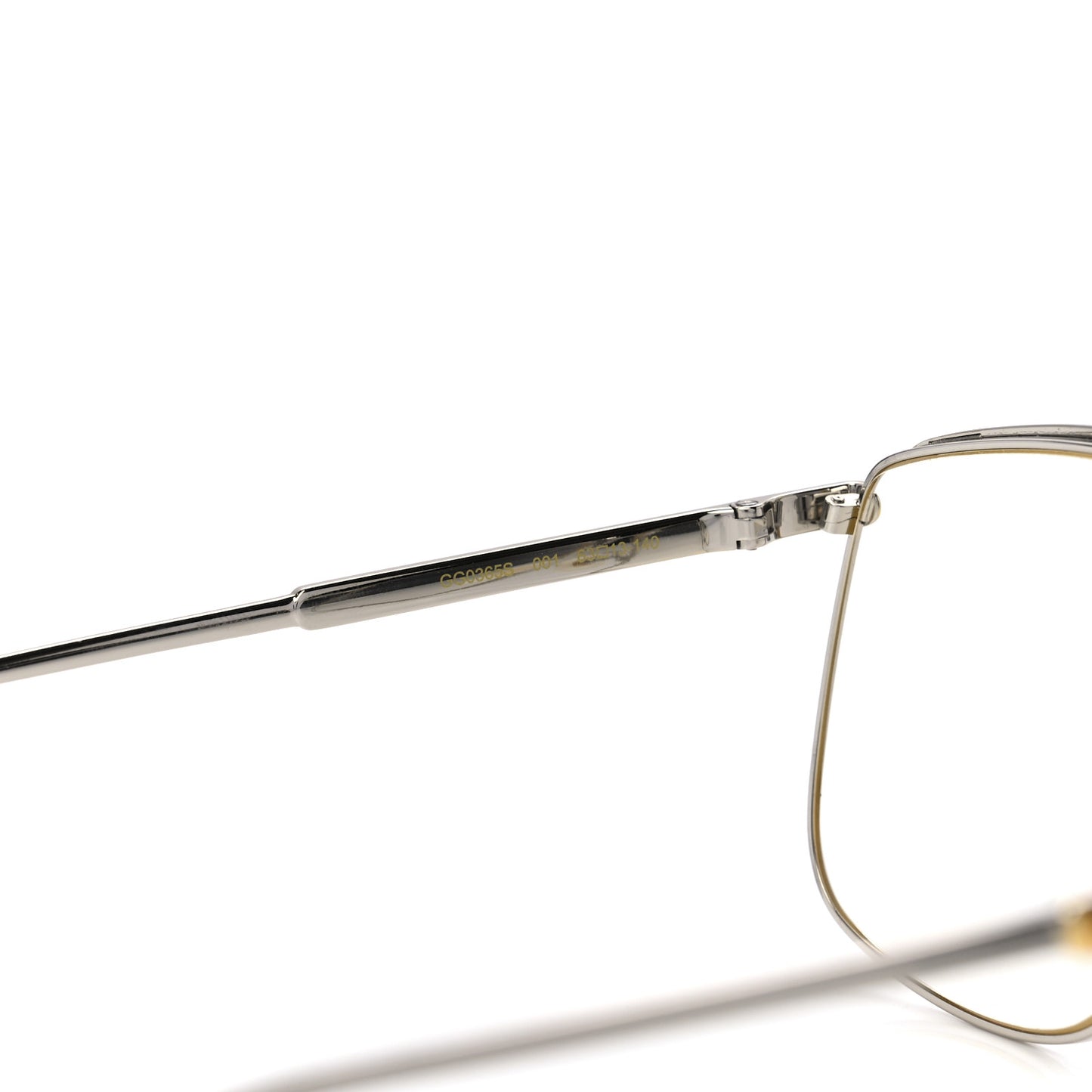 Metal Aviator Sunglasses GG0365S Silver Yellow