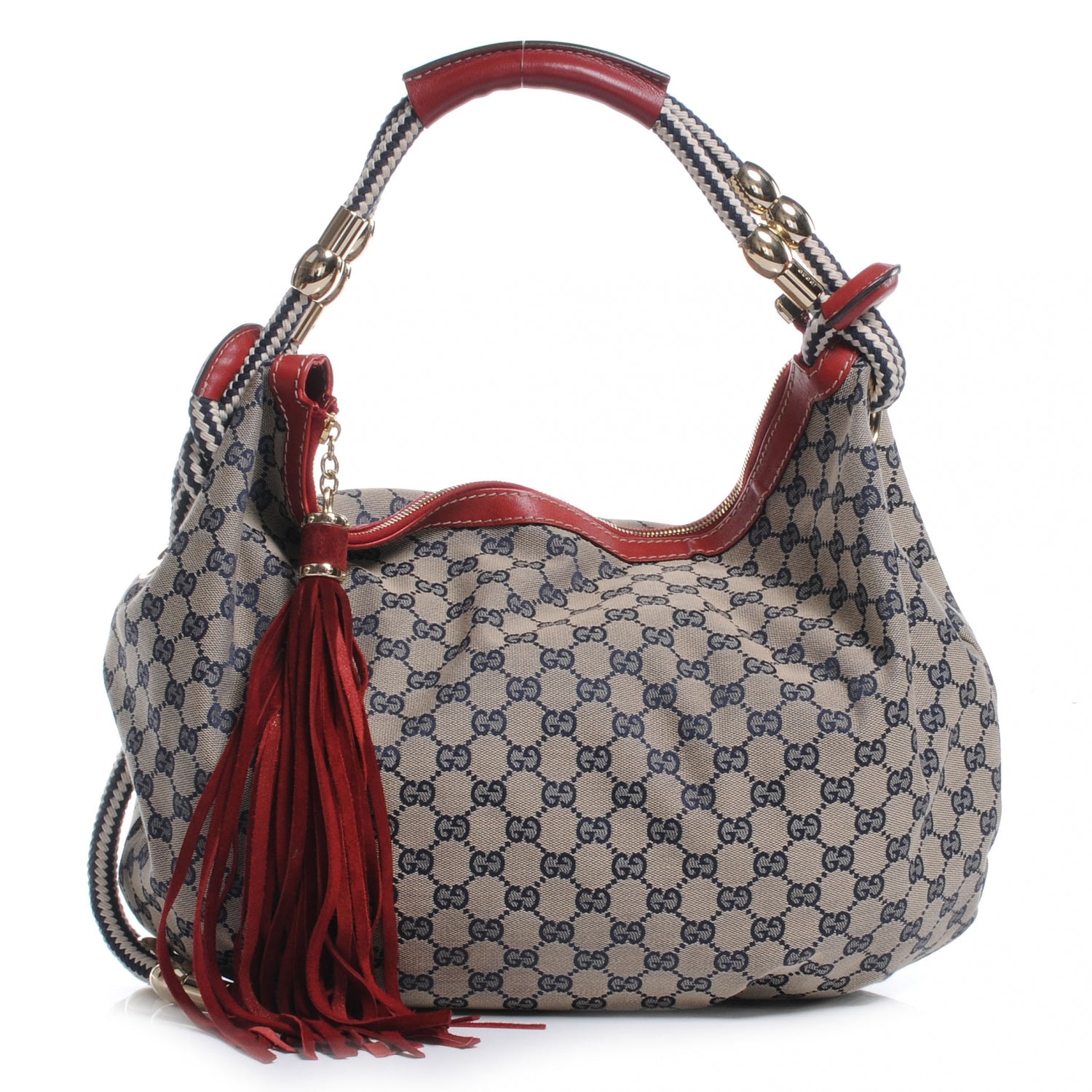 Gucci Monogram Acapulco Medium Hobo Navy 1 of 7