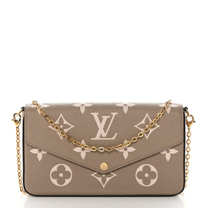 Louis Vuitton Empreinte Monogram Giant Felicie Pochette Tourterelle Creme 3 of 14