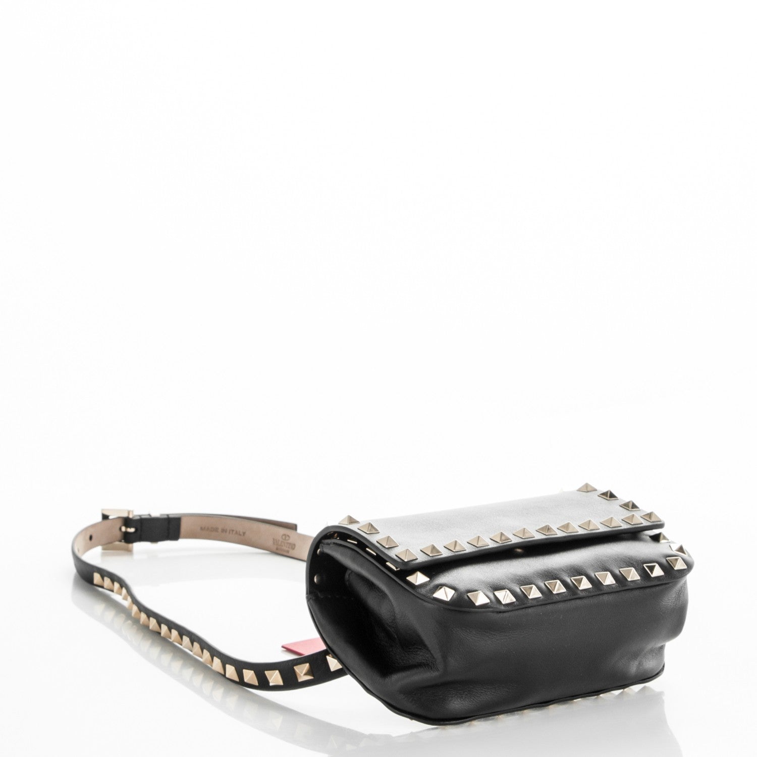 Valentino Garavani Calfskin Rockstud Belt Bag Black 4 of 7