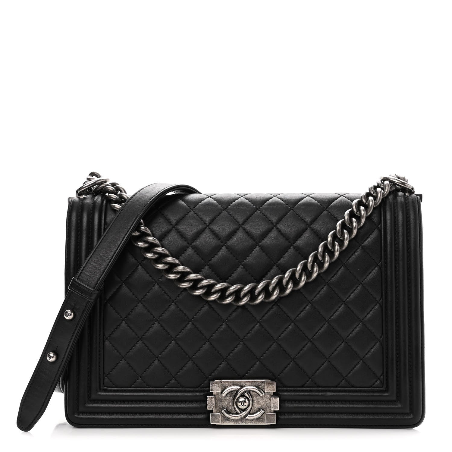 Chanel Lambskin Quilted New Medium Boy Flap Black 1 of 11
